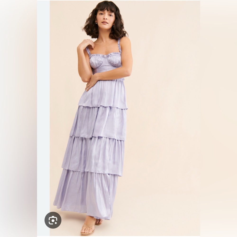 ASTR the Label Women's Size Small Tempany Tiered Bustier Maxi Dress
